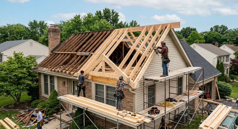 Gable Roof Framing in Kansas City, KS