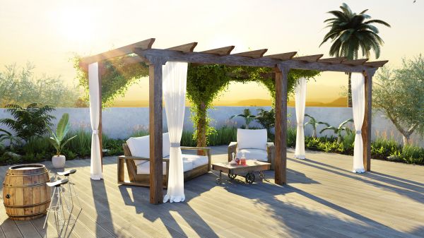 Arched Pergola Installation