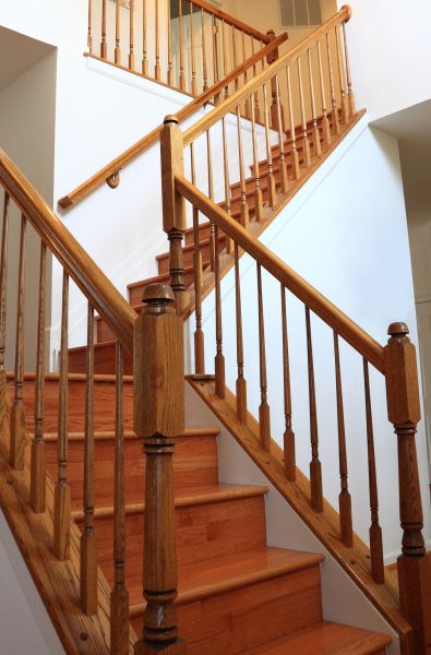 Cherry Wood Steps Installation