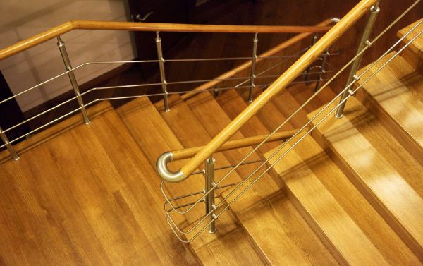Cherry Wood Steps Installation